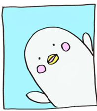 White dolphin Kyupi sticker #1451464