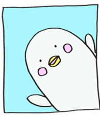 White dolphin Kyupi sticker #1451464