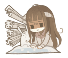 White Creature & Girl sticker #1451719