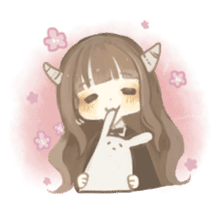 White Creature & Girl sticker #1451720