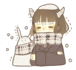 White Creature & Girl sticker #1451722