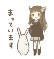 White Creature & Girl sticker #1451726