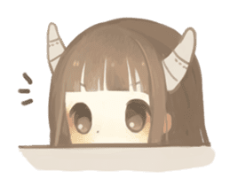 White Creature & Girl sticker #1451741