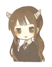 White Creature & Girl sticker #1451742