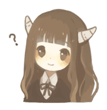 White Creature & Girl sticker #1451743