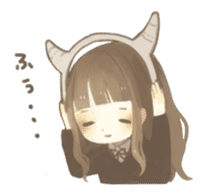 White Creature & Girl sticker #1451744