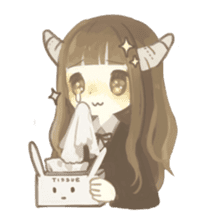 White Creature & Girl sticker #1451747