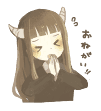 White Creature & Girl sticker #1451748