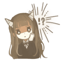 White Creature & Girl sticker #1451749