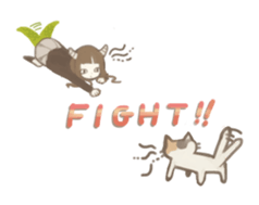 White Creature & Girl sticker #1451751