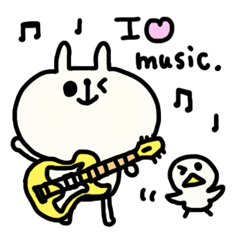 White bunny Yuruyuru and Pippi