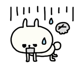 White bunny Yuruyuru and Pippi sticker #1452799