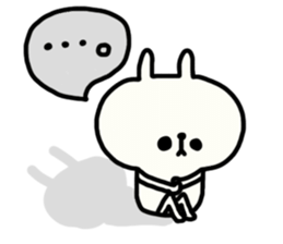 White bunny Yuruyuru and Pippi sticker #1452801