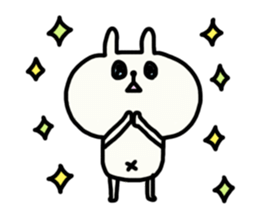 White bunny Yuruyuru and Pippi sticker #1452802