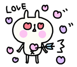 White bunny Yuruyuru and Pippi sticker #1452804