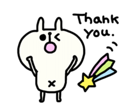 White bunny Yuruyuru and Pippi sticker #1452805