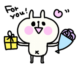 White bunny Yuruyuru and Pippi sticker #1452806