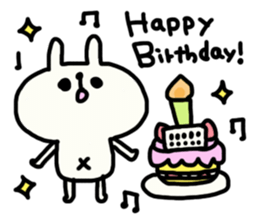 White bunny Yuruyuru and Pippi sticker #1452807