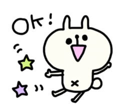 White bunny Yuruyuru and Pippi sticker #1452808