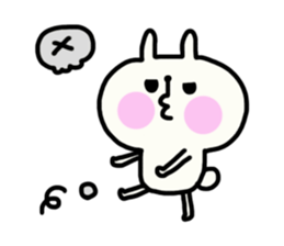 White bunny Yuruyuru and Pippi sticker #1452810