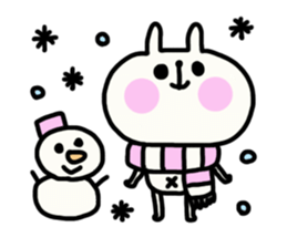 White bunny Yuruyuru and Pippi sticker #1452813