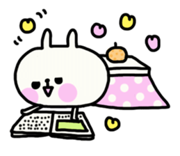 White bunny Yuruyuru and Pippi sticker #1452815