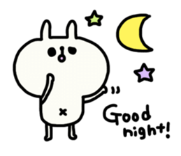 White bunny Yuruyuru and Pippi sticker #1452818