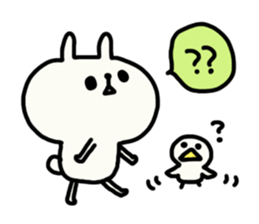 White bunny Yuruyuru and Pippi sticker #1452819