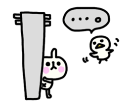 White bunny Yuruyuru and Pippi sticker #1452820