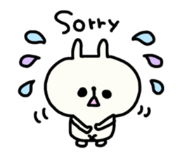 White bunny Yuruyuru and Pippi sticker #1452821