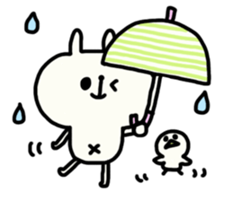 White bunny Yuruyuru and Pippi sticker #1452825