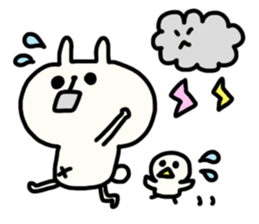 White bunny Yuruyuru and Pippi sticker #1452826