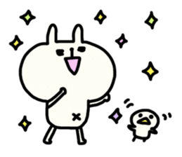 White bunny Yuruyuru and Pippi sticker #1452828