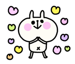 White bunny Yuruyuru and Pippi sticker #1452831