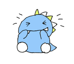 Green and blue dinosaur sticker #1453197