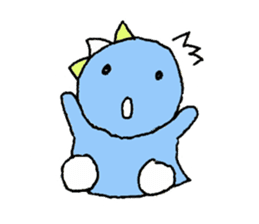 Green and blue dinosaur sticker #1453199