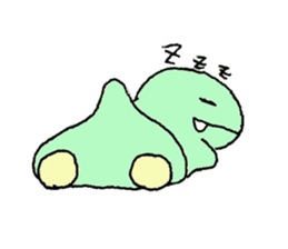 Green and blue dinosaur sticker #1453201