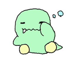 Green and blue dinosaur sticker #1453202