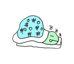 Green and blue dinosaur sticker #1453205