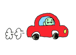 Green and blue dinosaur sticker #1453206