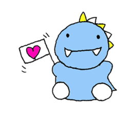 Green and blue dinosaur sticker #1453209