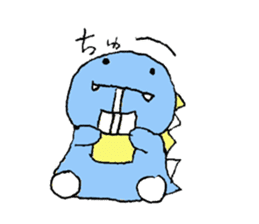 Green and blue dinosaur sticker #1453210