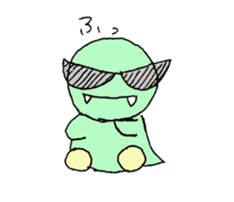 Green and blue dinosaur sticker #1453216