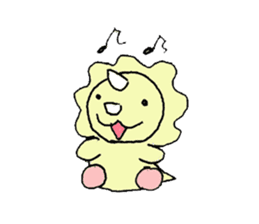 Green and blue dinosaur sticker #1453225