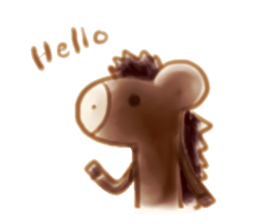 Girl with a Ponny sticker #1454036