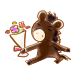 Girl with a Ponny sticker #1454039