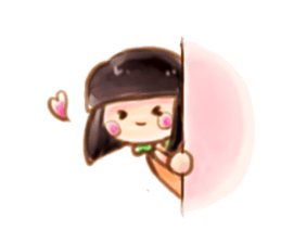 Girl with a Ponny sticker #1454058