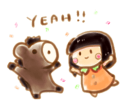 Girl with a Ponny sticker #1454061