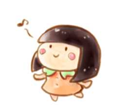 Girl with a Ponny sticker #1454064