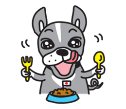 Boston terrier pug-Dog home "Baron" - sticker #1454504